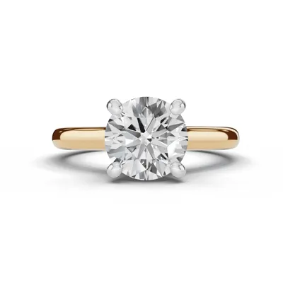 Signature Hearts & Arrows Hidden Halo Cathedral Engagement Ring (2.7mm)