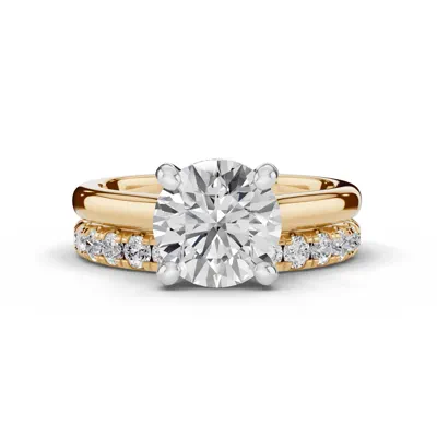 Signature Hearts & Arrows Hidden Halo Cathedral Engagement Ring (2.7mm)