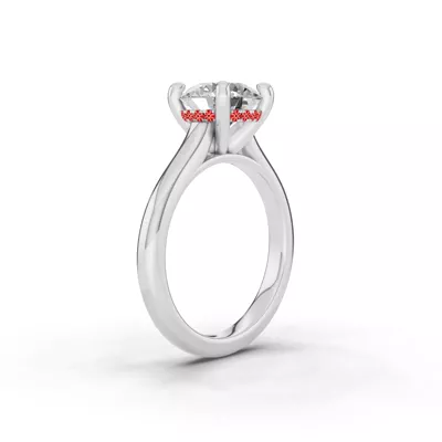 Signature Hearts & Arrows Hidden Halo Cathedral Engagement Ring (2.7mm)