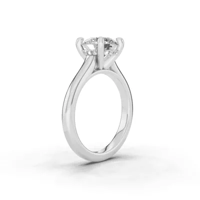 Signature Hearts & Arrows Hidden Halo Cathedral Engagement Ring (2.7mm)