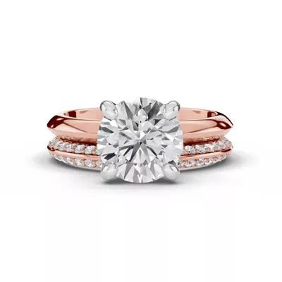 Signature Hearts & Arrows Hidden Halo Knife-Edge Engagement Ring