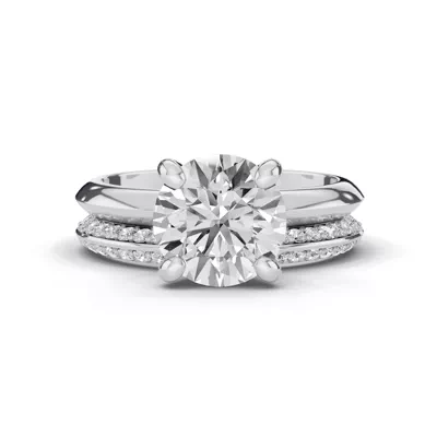 Signature Hearts & Arrows Hidden Halo Knife-Edge Engagement Ring