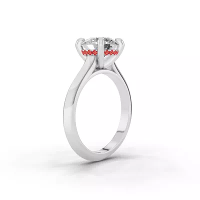 Signature Hearts & Arrows Hidden Halo Knife-Edge Cathedral Engagement Ring