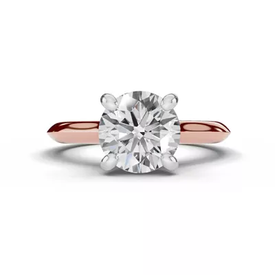 Signature Hearts & Arrows Hidden Halo Knife-Edge Cathedral Engagement Ring