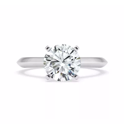 Signature Hearts & Arrows Hidden Halo Knife-Edge Cathedral Engagement Ring