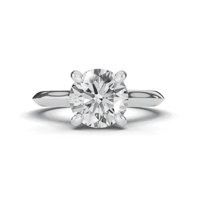Signature Hearts & Arrows Hidden Halo Knife-Edge Cathedral Engagement Ring