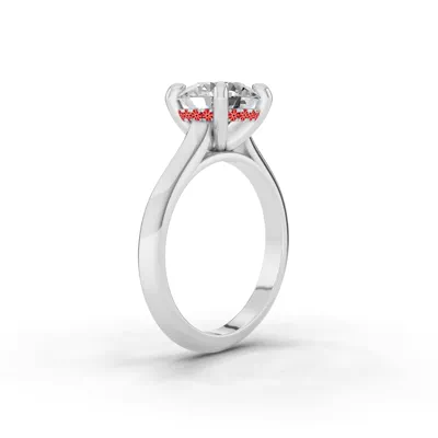 Signature Hearts & Arrows Hidden Halo Knife-Edge Cathedral Engagement Ring