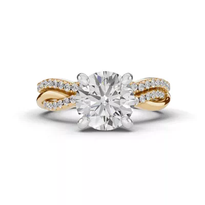 Signature Hearts & Arrows Pavé Twist Engagement Ring