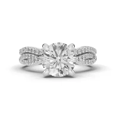Signature Hearts & Arrows Pavé Spiral Engagement Ring