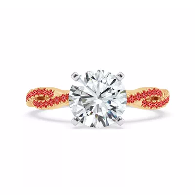 Signature Hearts & Arrows Pavé Spiral Engagement Ring