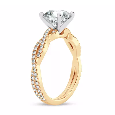 Signature Hearts & Arrows Pavé Spiral Engagement Ring