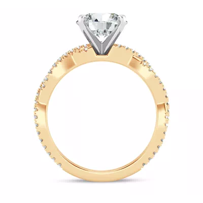 Signature Hearts & Arrows Pavé Spiral Engagement Ring