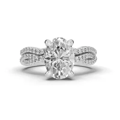 Signature Hearts & Arrows Pavé Spiral Engagement Ring