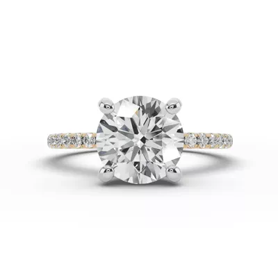 Signature Hearts & Arrows Classic Hidden Halo Pavé Engagement Ring (1/4ct. tw.)