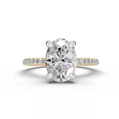 Signature Hearts & Arrows Classic Hidden Halo Pavé Engagement Ring (1/4ct. tw.)