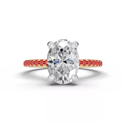 Signature Hearts & Arrows Classic Hidden Halo Pavé Engagement Ring (1/4ct. tw.)