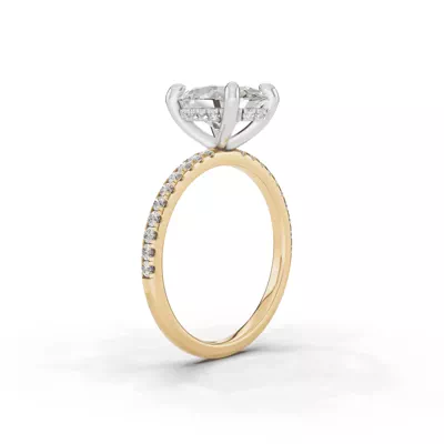 Signature Hearts & Arrows Classic Hidden Halo Pavé Engagement Ring (1/4ct. tw.)