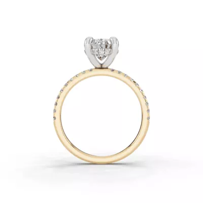 Signature Hearts & Arrows Classic Hidden Halo Pavé Engagement Ring (1/4ct. tw.)