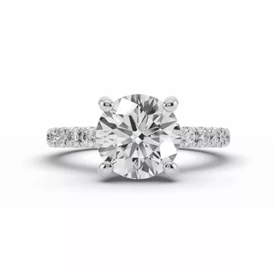 Signature Hearts & Arrows Classic Hidden Halo Pavé Engagement Ring (1/2ct. tw.)