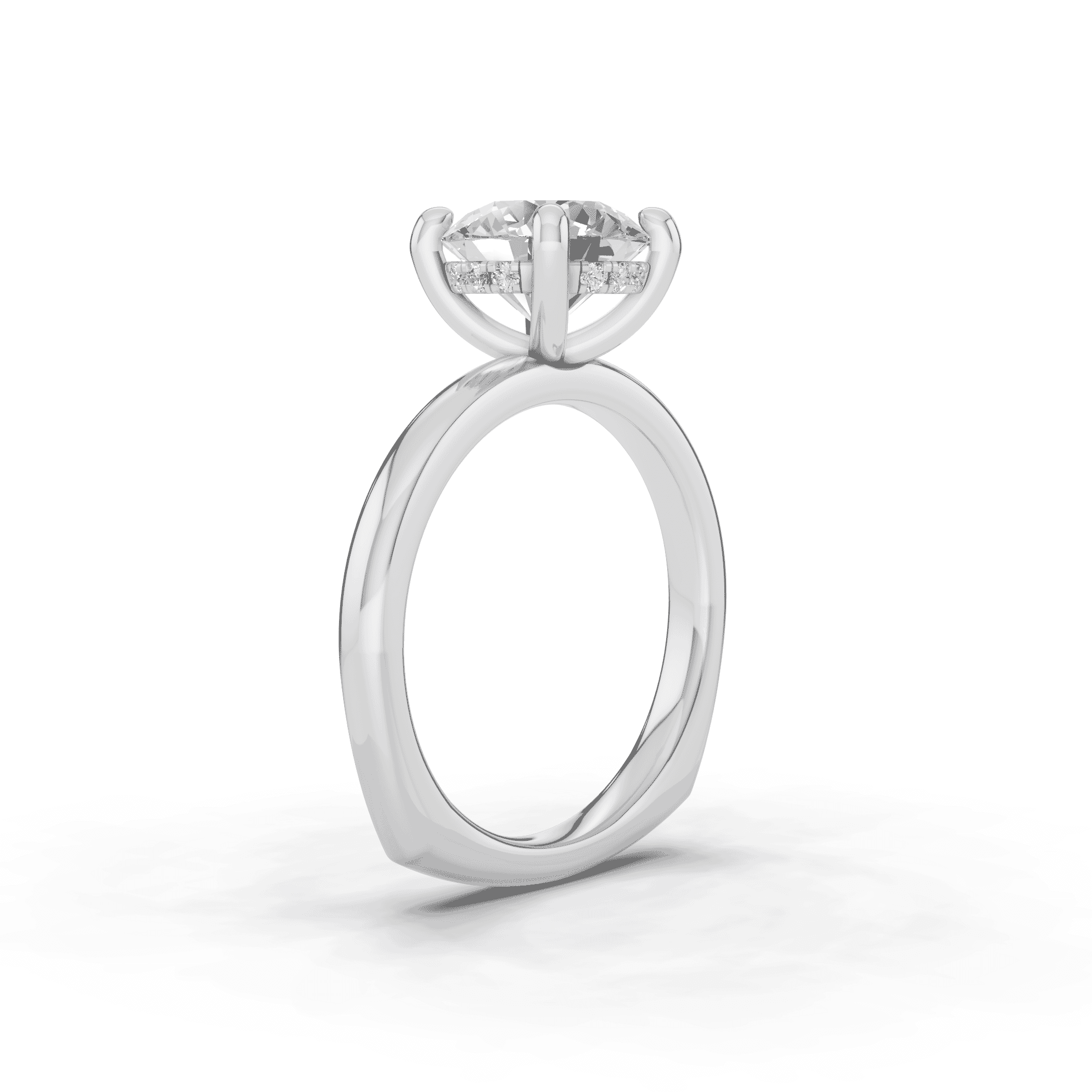 Tradition Hidden Halo Euroshank Engagement Ring (2mm)
