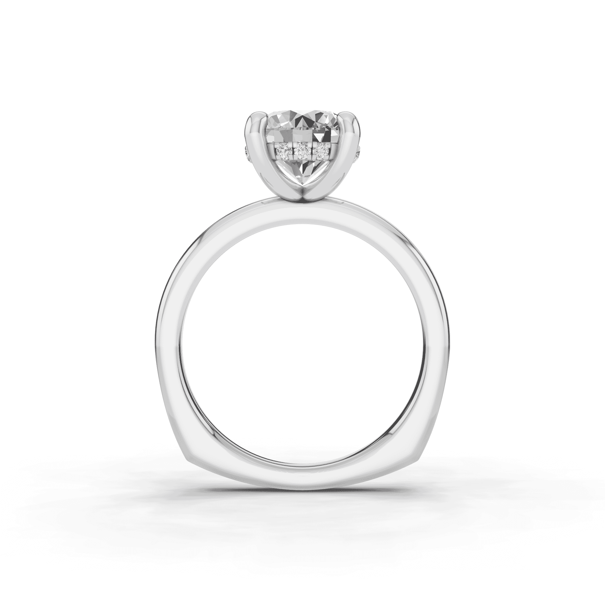 Tradition Hidden Halo Euroshank Engagement Ring (2mm)