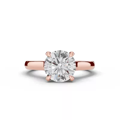 Euroshank Scroll Solitaire Engagement Ring