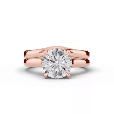 Euroshank Scroll Solitaire Engagement Ring