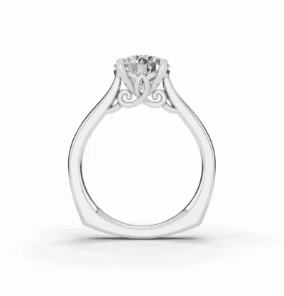 Euroshank Scroll Solitaire Engagement Ring