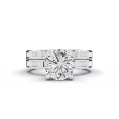Forma Frame Solitaire Engagement Ring