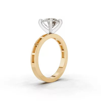 Forma Frame Solitaire Engagement Ring