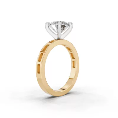 Forma Flow Solitaire Engagement Ring