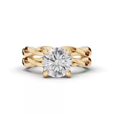 Voluta Twist Solitaire Engagement Ring