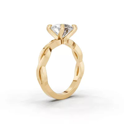 Voluta Twist Solitaire Engagement Ring