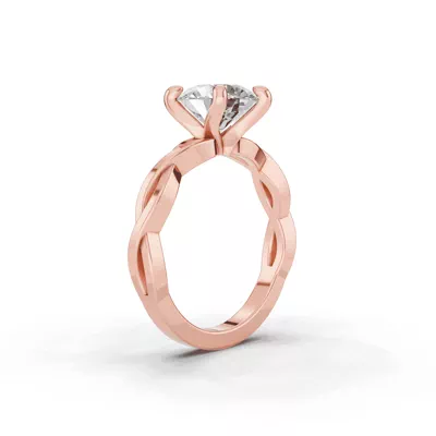Voluta Twist Solitaire Engagement Ring