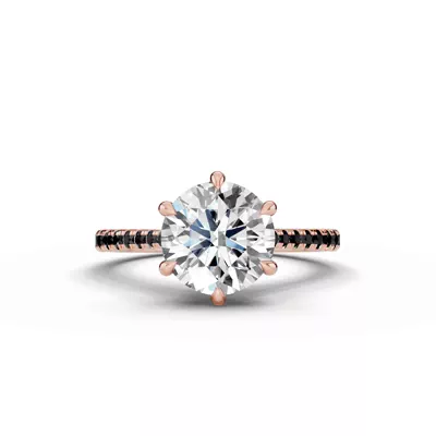 Tradition Cathedral Black Diamond Engagement Ring (0.20 ct. tw.)