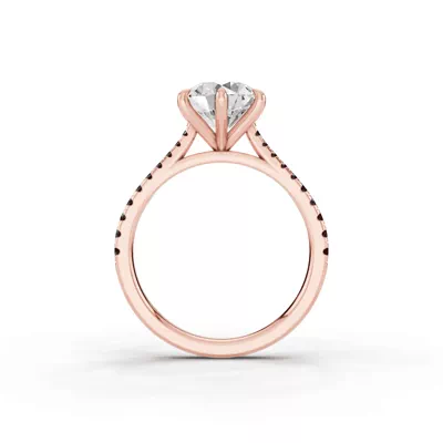Tradition Cathedral Black Diamond Engagement Ring (0.20 ct. tw.)