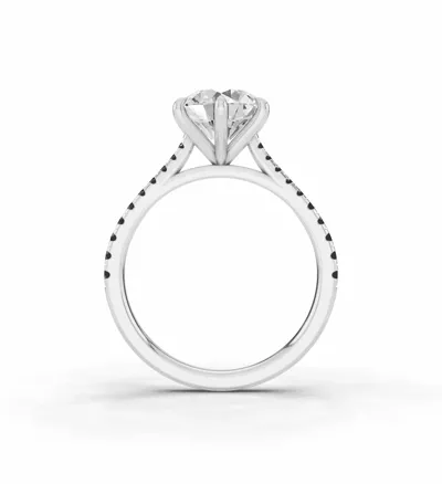 Tradition Cathedral Black Diamond Engagement Ring (0.20 ct. tw.)