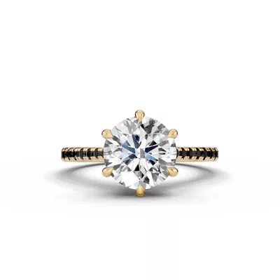 Tradition Cathedral Black Diamond Engagement Ring (0.20 ct. tw.)