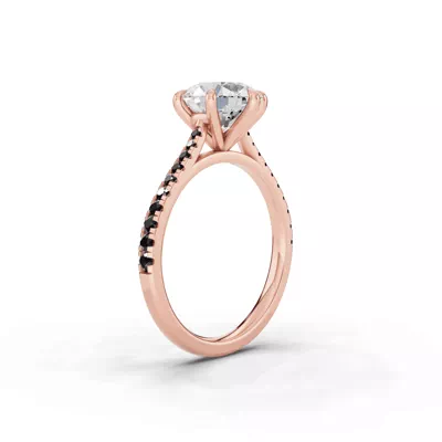 Tradition Cathedral Black Diamond Engagement Ring (0.20 ct. tw.)