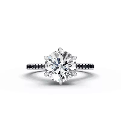 Tradition Cathedral Black Diamond Engagement Ring (0.20 ct. tw.)