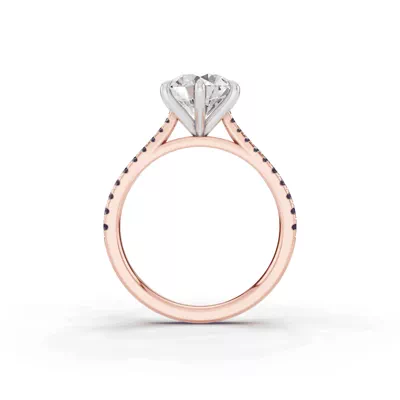 Tradition Cathedral Sapphire Two-Tone Engagement Ring (0.20 ct. tw.)