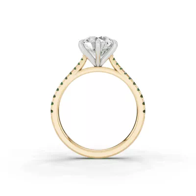 Tradition Cathedral Tsavorite Two-Tone Engagement Ring (0.20 ct. tw.)