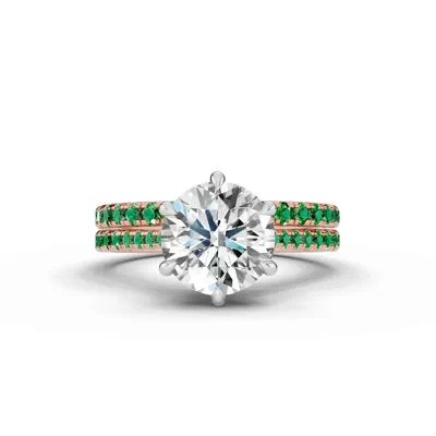 Tradition Cathedral Tsavorite Two-Tone Engagement Ring (0.20 ct. tw.)
