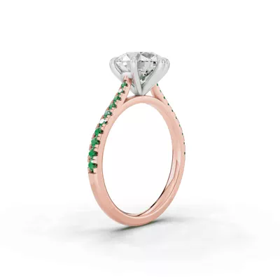 Tradition Cathedral Tsavorite Two-Tone Engagement Ring (0.20 ct. tw.)