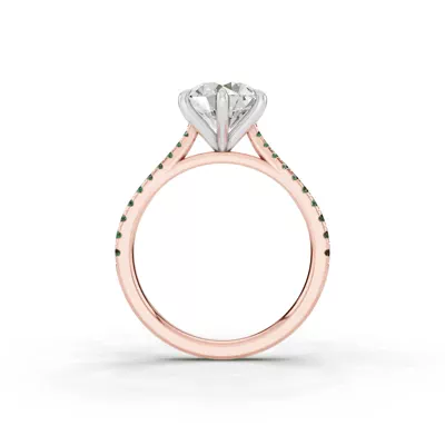 Tradition Cathedral Tsavorite Two-Tone Engagement Ring (0.20 ct. tw.)