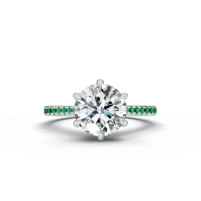 Tradition Cathedral Tsavorite Engagement Ring (0.20 ct. tw.)