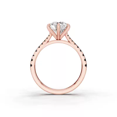 Tradition Cathedral Black Diamond Engagement Ring (0.30 ct. tw.)
