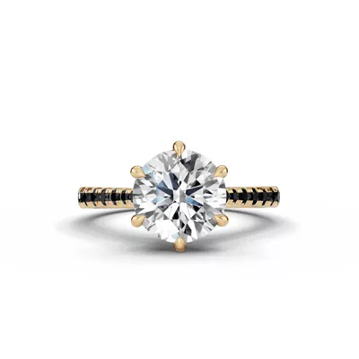 Tradition Cathedral Black Diamond Engagement Ring (0.30 ct. tw.)