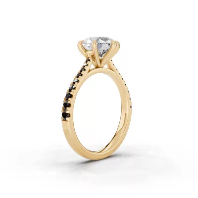 Tradition Cathedral Black Diamond Engagement Ring (0.30 ct. tw.)