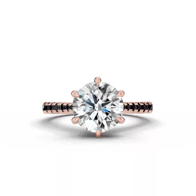 Tradition Cathedral Black Diamond Engagement Ring (0.30 ct. tw.)